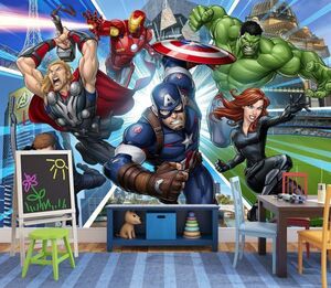 Фотообои ARTDELUXE KIDS Супергерои мстители марвел флизелиновые 400х270см