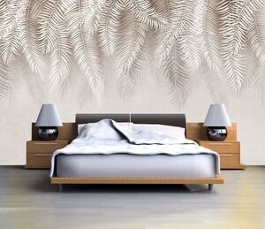 Фотообои ARTDELUXE TROPIC Бежевые тропические листья флизелиновые 200х120см