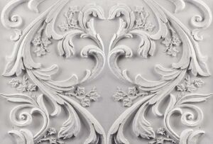 Фотообои DIVINO Decor -003 Барельеф цветочный орнамент 400х27