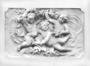 Фотообои DIVINO Decor -013 Барельеф Ангелочки 200х147