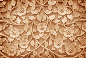 Фотообои DIVINO Decor -015 Барельеф Резьба по дереву 400х27