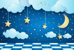 Фотообои DIVINO Decor -044 Звезды и месяц 400х27