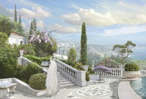 Фотообои Divino Decor F коллекцияF-243 Белый павлин 400х270-1Divino