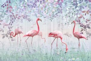 Фотообои Divino Decor Фламинго в лесу 400х270