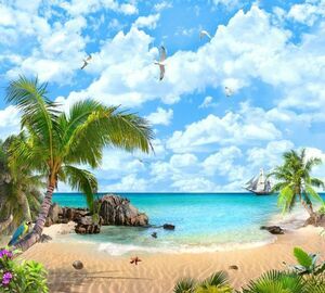 Фотообои Divino Decor Райский берег 300х27