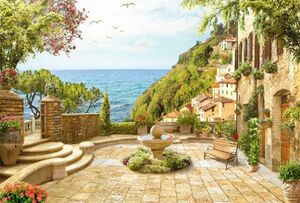 Фотообои Divino Decor Солнечный дворик 400х270см