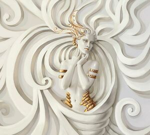 Фотообои Divino Decor/C коллекцияC-157В золоте300х270см