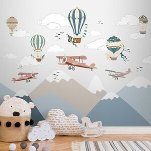 Фотообои флизелиновые встык VEROL Горы и воздушные шары 400х283 см