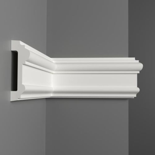 Молдинг гладкий Decomaster A028 под покраску, 18 штук, 90*30*2000мм, негибкий