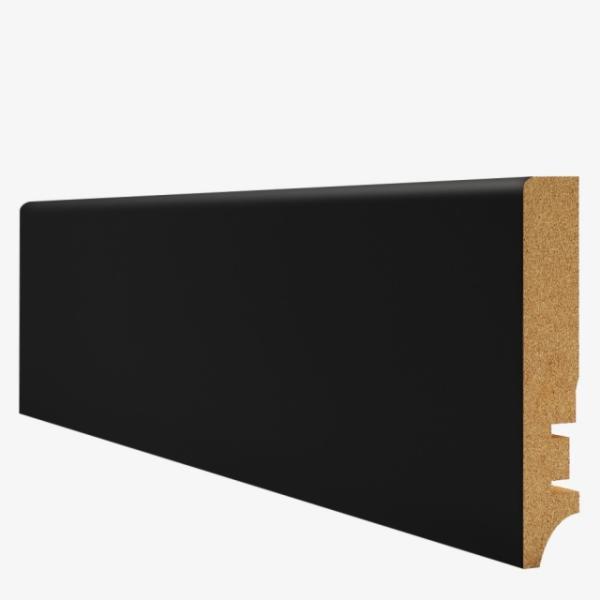 Плинтус Hannahholz AW60401Black 2400х16х60 мм черный мдф